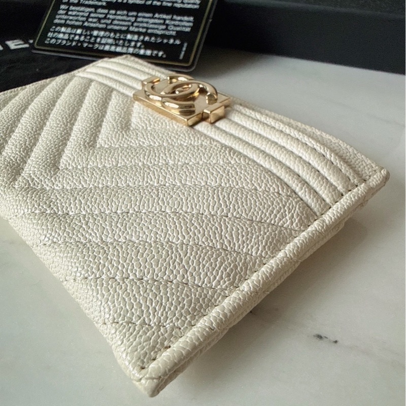 Chanel boy卡包 奶白色✨✨超美-4