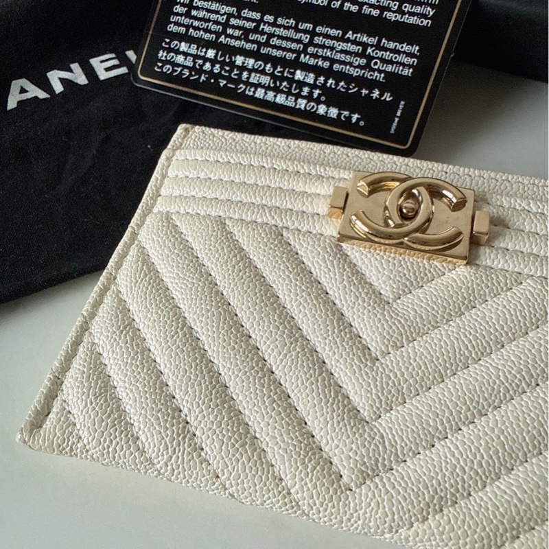 Chanel boy卡包 奶白色✨✨超美-5