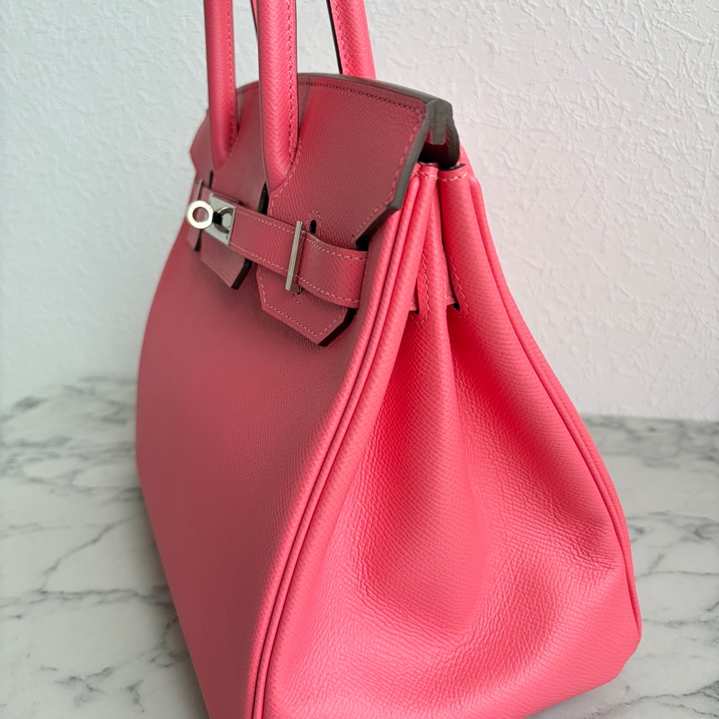 Hermes 胭脂粉birkin30銀扣❣️Y刻配件齊-3