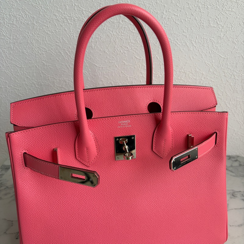 Hermes 胭脂粉birkin30銀扣❣️Y刻配件齊-4