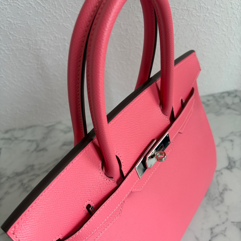 Hermes 胭脂粉birkin30銀扣❣️Y刻配件齊-9