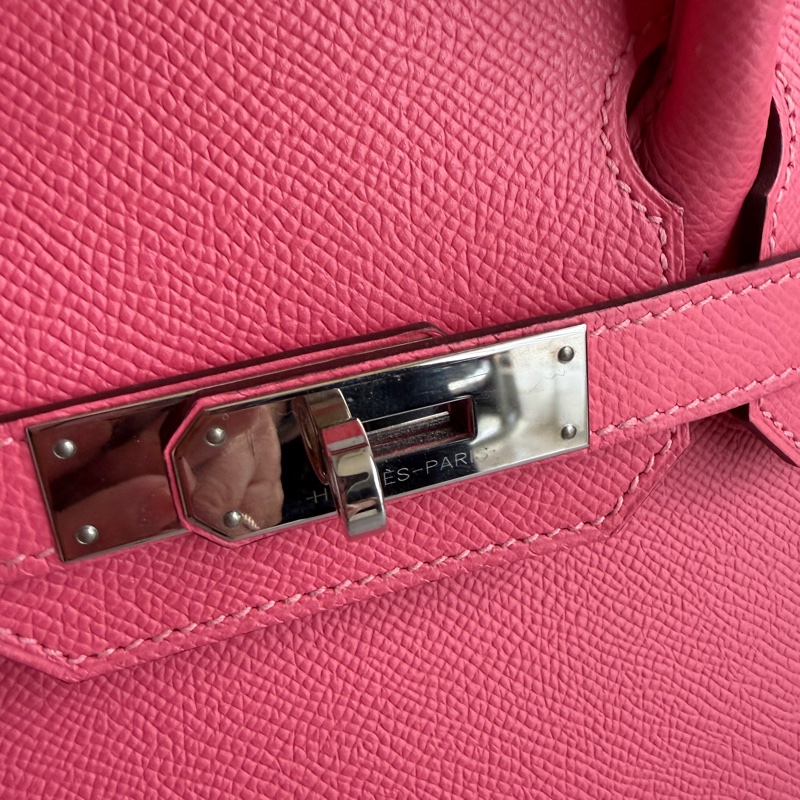 Hermes 胭脂粉birkin30銀扣❣️Y刻配件齊-11