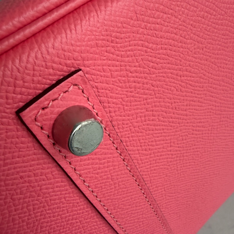 Hermes 胭脂粉birkin30銀扣❣️Y刻配件齊-13