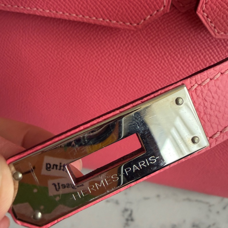 Hermes 胭脂粉birkin30銀扣❣️Y刻配件齊-18