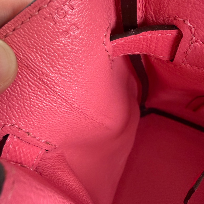 Hermes 胭脂粉birkin30銀扣❣️Y刻配件齊-19