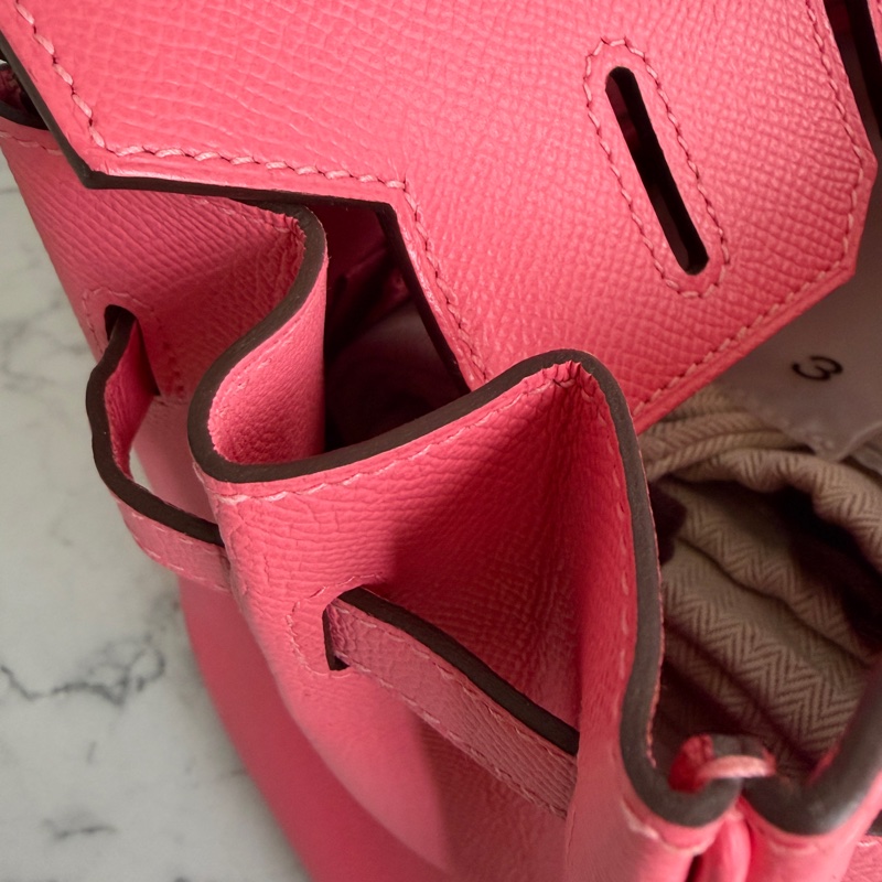 Hermes 胭脂粉birkin30銀扣❣️Y刻配件齊-23