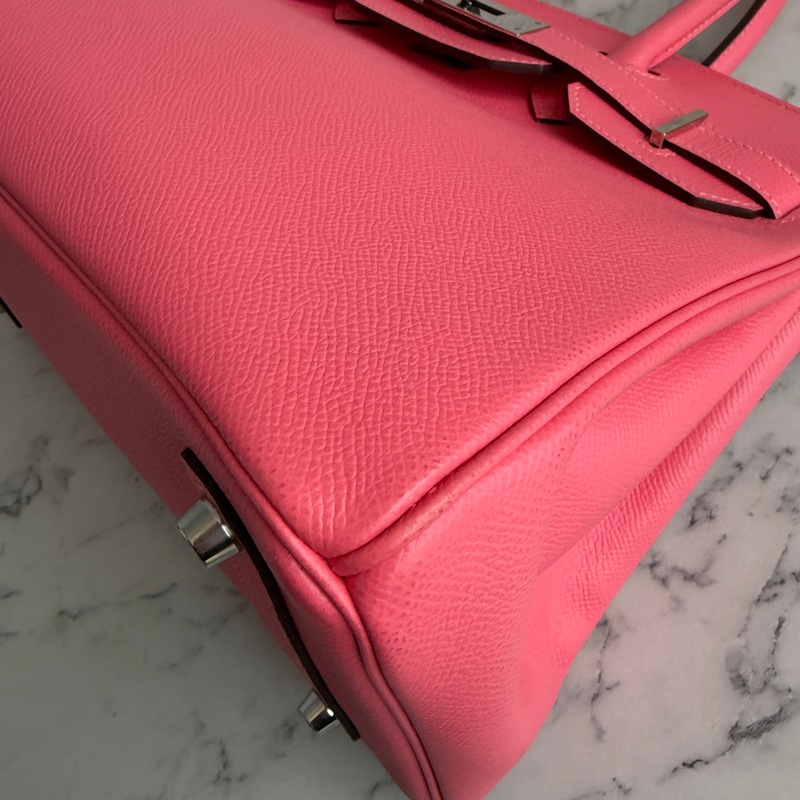 Hermes 胭脂粉birkin30銀扣❣️Y刻配件齊-29