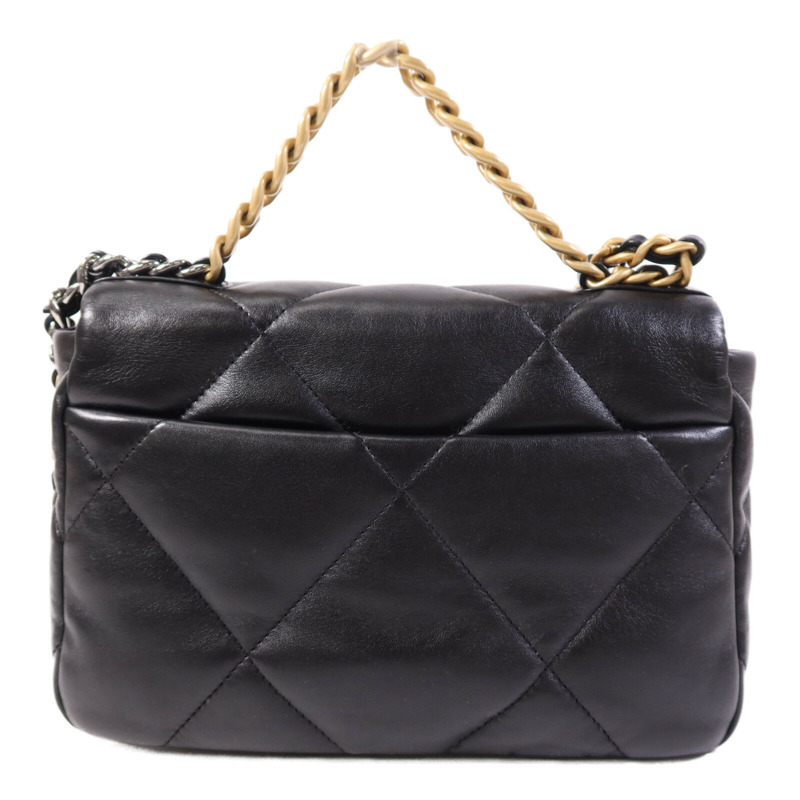 CHANEL 羊皮皮革C19 Small鏈帶手挽肩背兩用袋-1