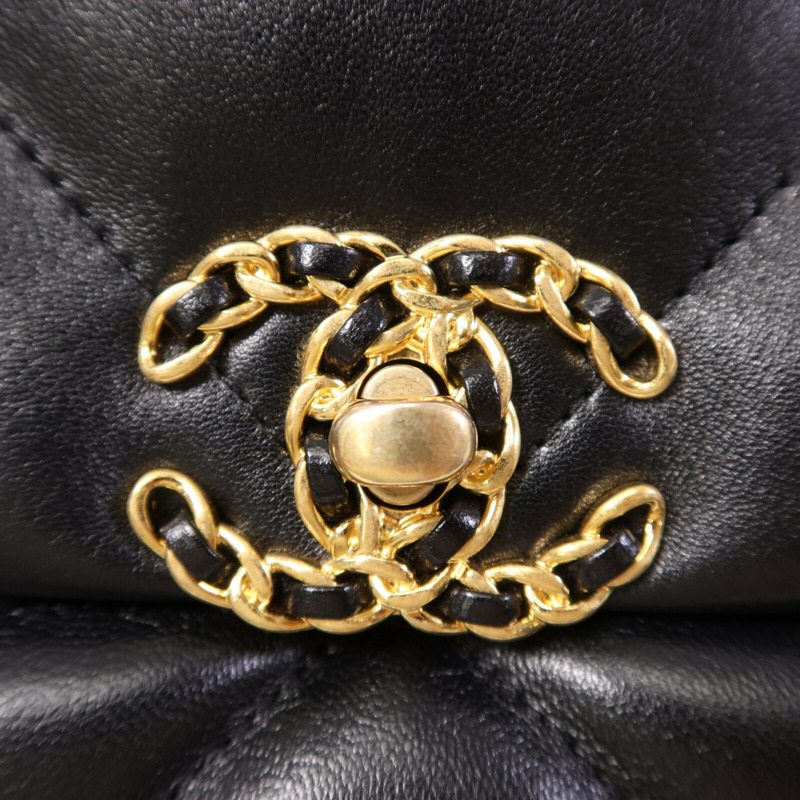 CHANEL 羊皮皮革C19 Small鏈帶手挽肩背兩用袋-6