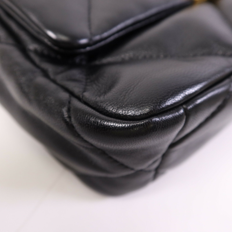 CHANEL 羊皮皮革C19 Small鏈帶手挽肩背兩用袋-11