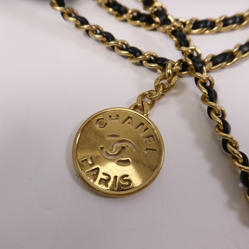 CHANEL 羊皮皮革Chanel Mini 22金扣鏈帶肩背袋-13