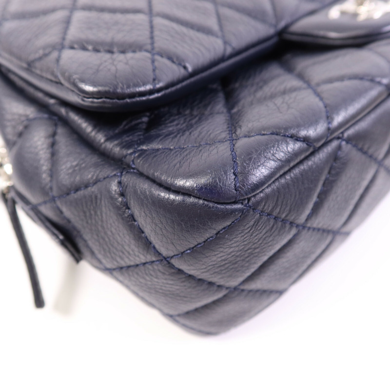 CHANEL 牛皮皮革Shoulder Bag銀扣鏈帶肩背袋-11