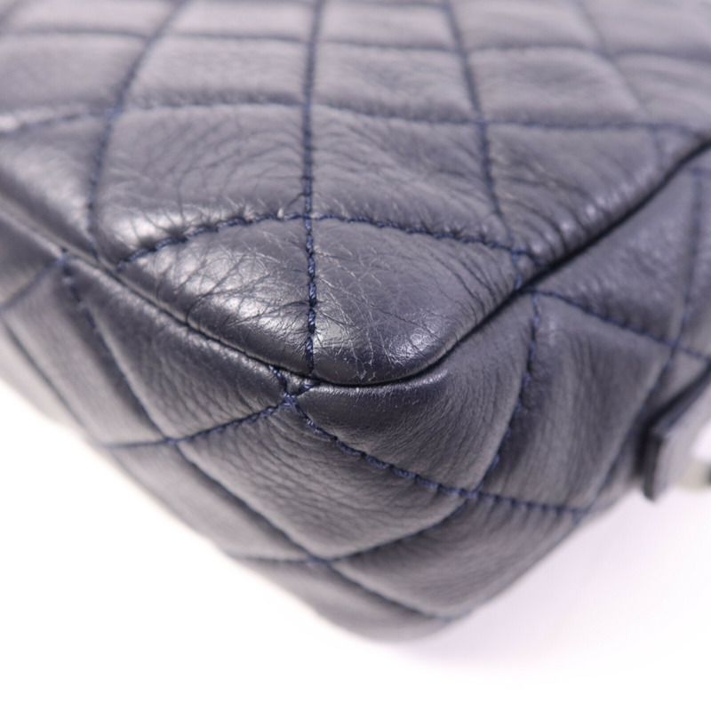 CHANEL 牛皮皮革Shoulder Bag銀扣鏈帶肩背袋-12