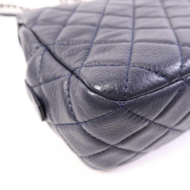 CHANEL 牛皮皮革Shoulder Bag銀扣鏈帶肩背袋-13