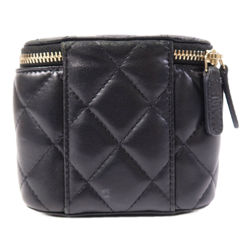 CHANEL 羊皮皮革Mini Vanity金扣鏈帶肩背袋-1