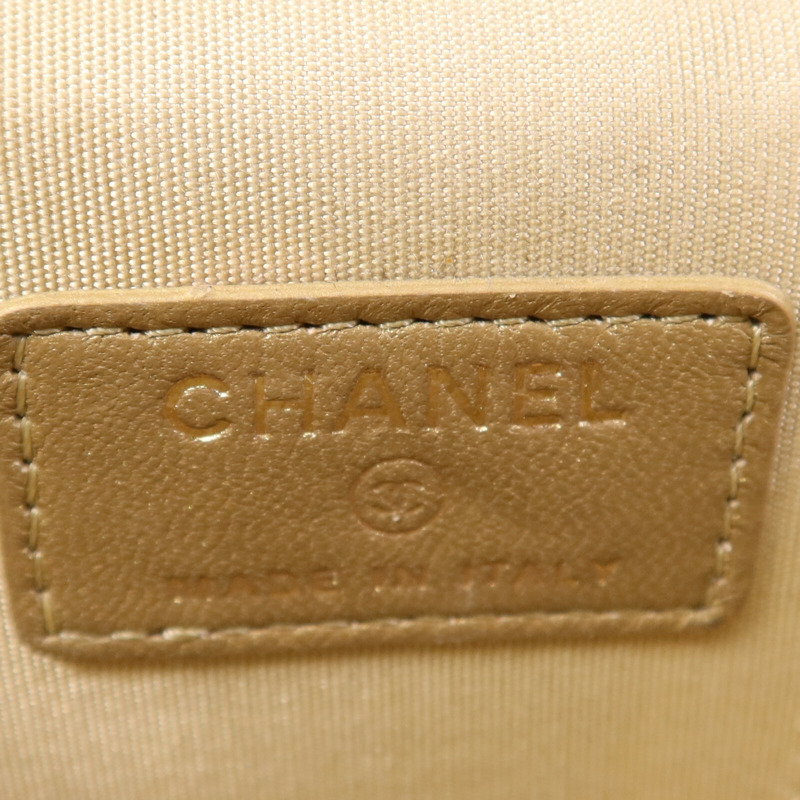 CHANEL 羊皮皮革Mini Vanity金扣鏈帶肩背袋-5