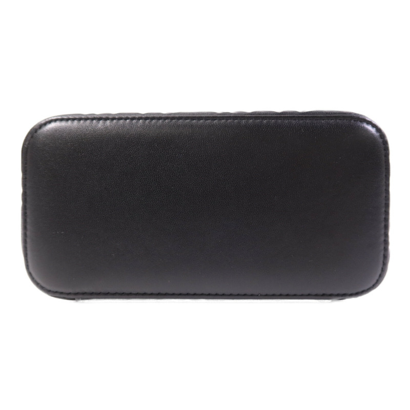 CHANEL 牛皮皮革Vanity Case銀扣鏈帶肩背袋-3