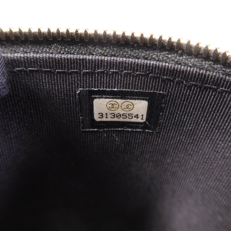 CHANEL 牛皮皮革Vanity Case銀扣鏈帶肩背袋-7