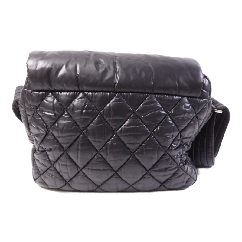 CHANEL 尼龍Coco Cocoon銀扣肩背袋-1