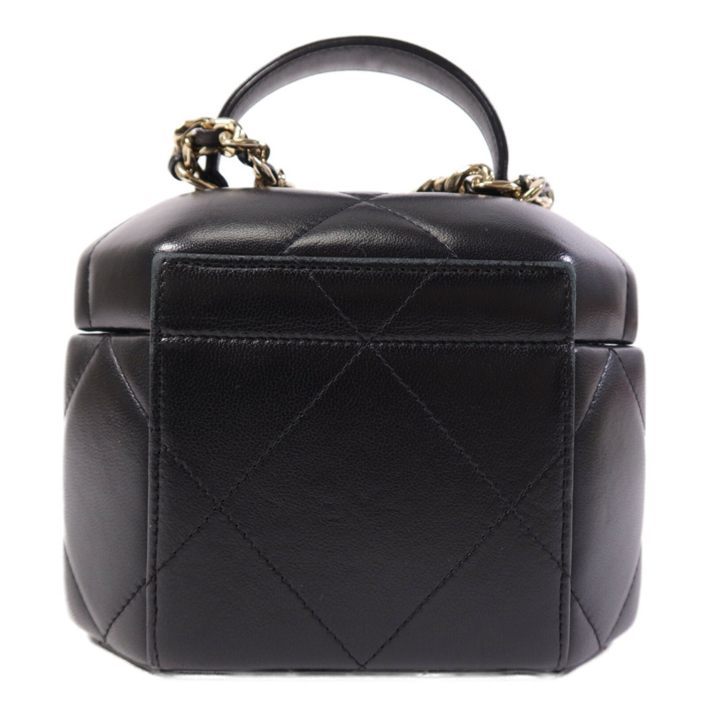 CHANEL 羊皮皮革Small Vanity Case銀扣鏈帶肩背袋-1
