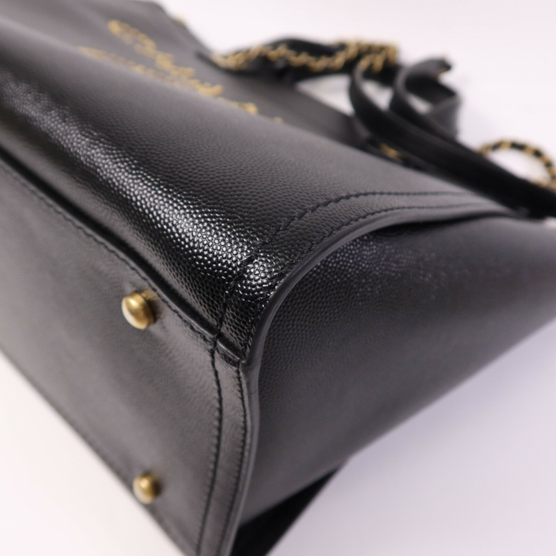 CHANEL 牛皮皮革Deauville金扣鏈帶肩背袋-8