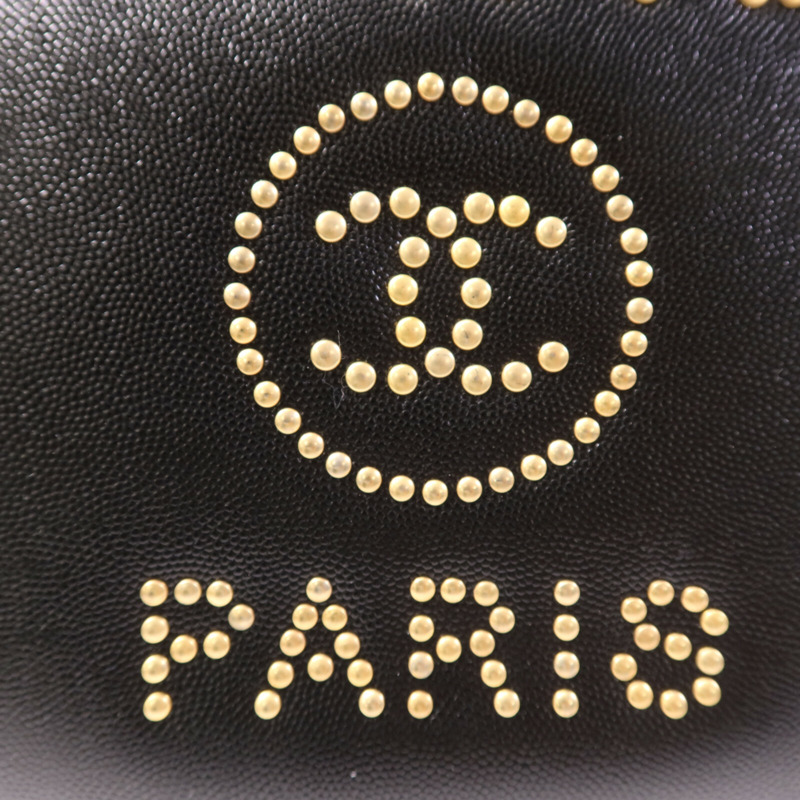 CHANEL 牛皮皮革Deauville金扣鏈帶肩背袋-16