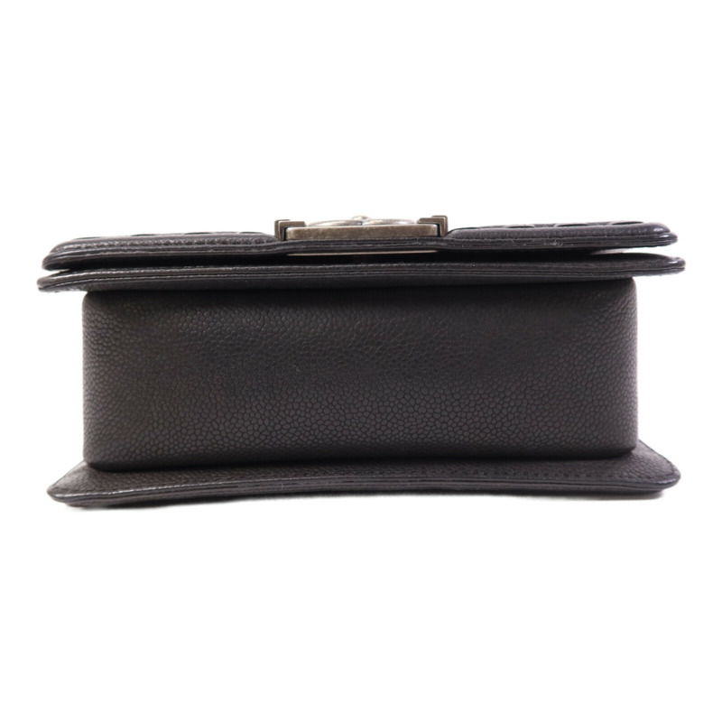 CHANEL 牛皮皮革Le Boy 20銀扣鏈帶肩背袋-3