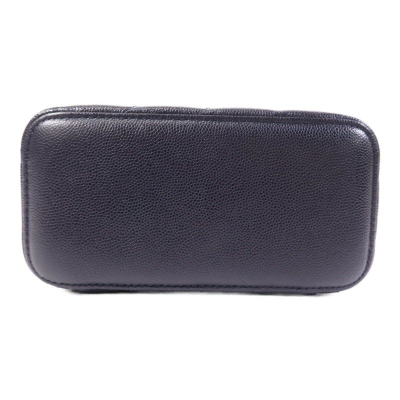 CHANEL 牛皮皮革Vanity Case金扣鏈帶肩背袋-3