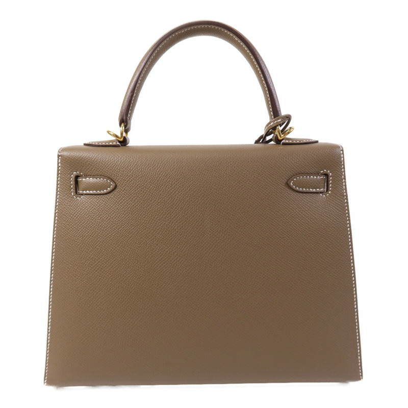 HERMES Epsom皮革Kelly 25金扣手挽肩背兩用袋-1