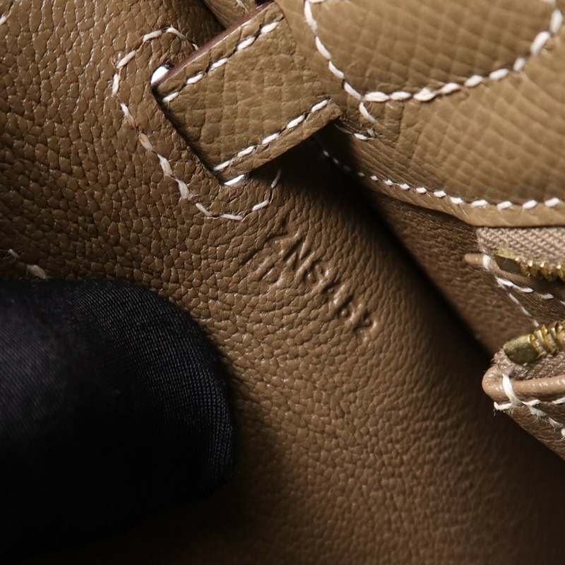 HERMES Epsom皮革Kelly 25金扣手挽肩背兩用袋-7