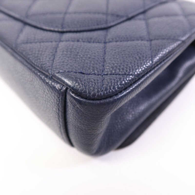 CHANEL 牛皮皮革Shoulder Bag金扣鏈帶肩背袋-11