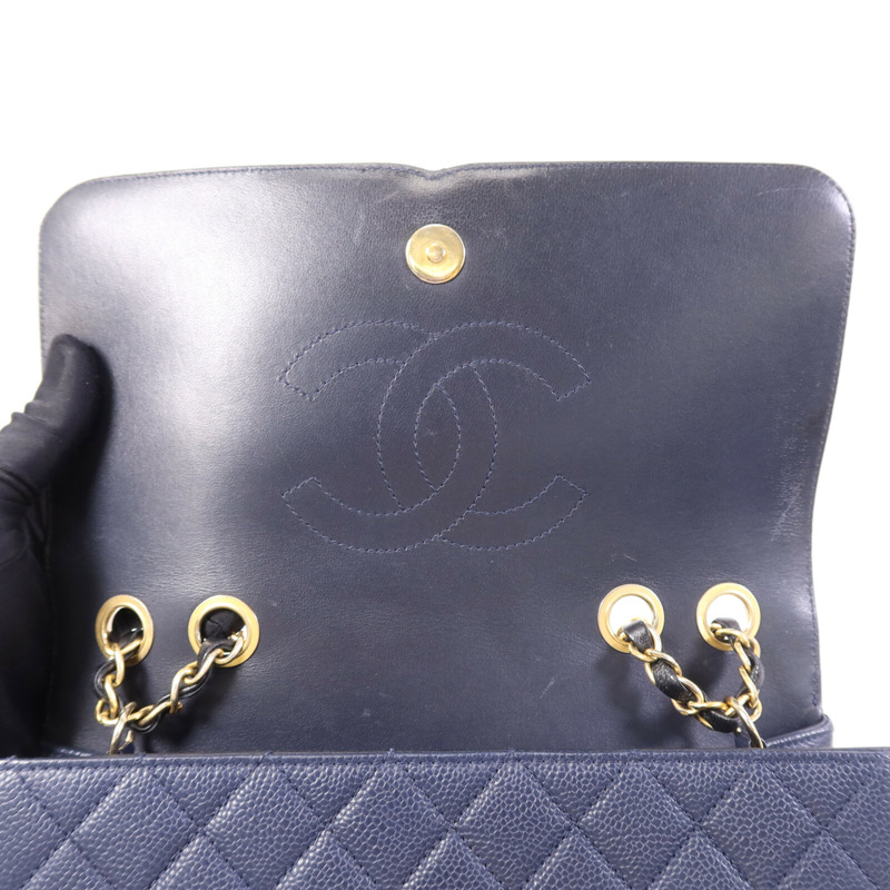 CHANEL 牛皮皮革Shoulder Bag金扣鏈帶肩背袋-15