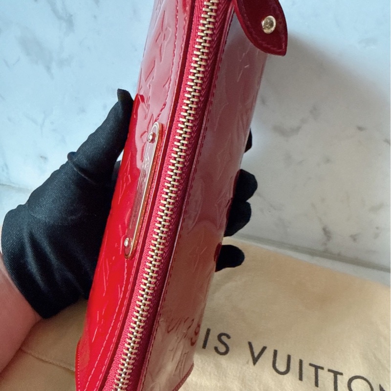 Louis Vuitton 紅色漆皮拉鍊盥洗包❤️‍🔥-6