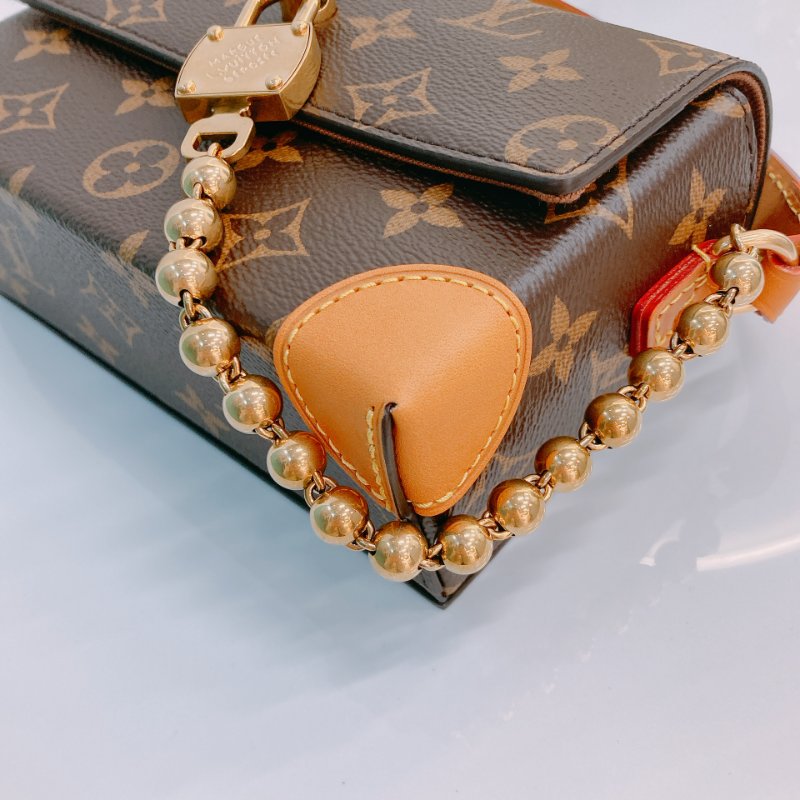 MS0497 Louis Vuitton 路易威登 斜背 小軟箱 鎖頭 帆布 金扣 Steamer Canvas Monogram x GHW-6