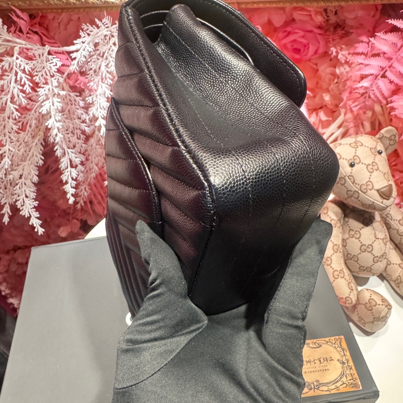 Chanel 荔枝黑銀CF25/斜背包/王吉娜古董精品-4