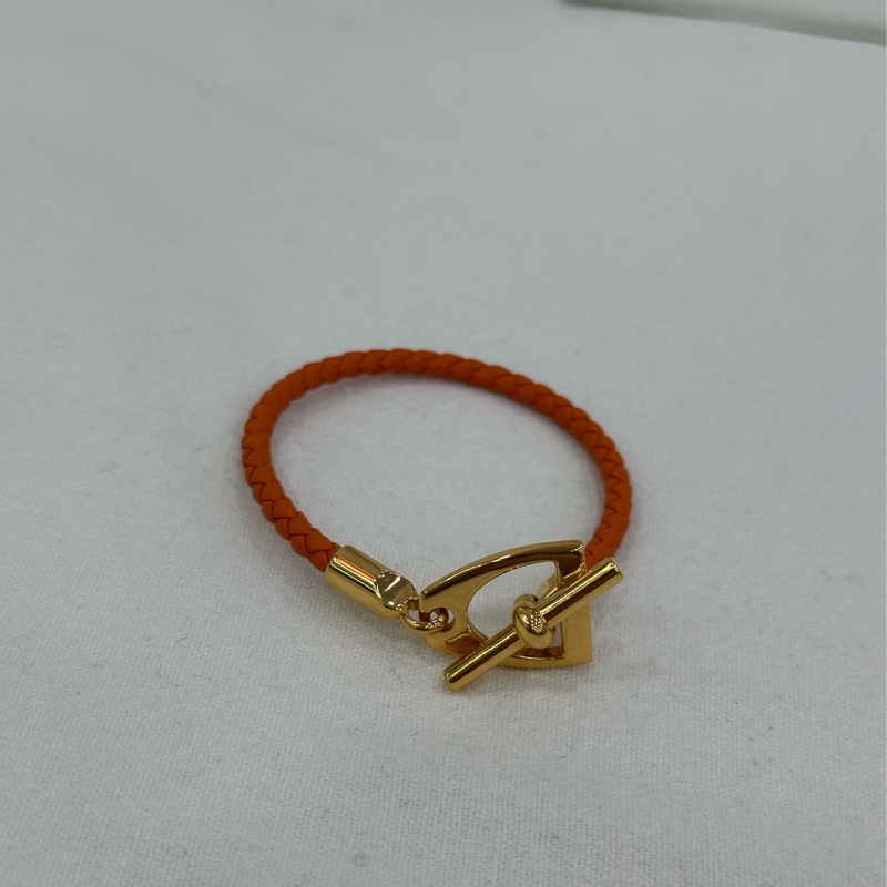 愛馬仕/Hermes Glenna 編織手繩手環手鐲-0