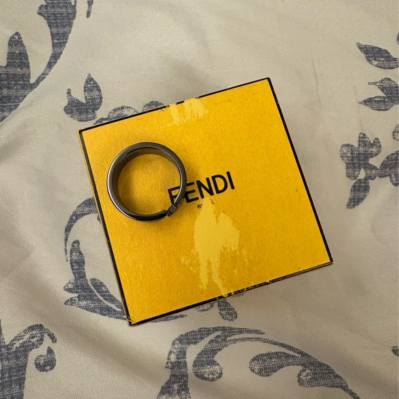 Fendi 戒指 雙F logo 鏤空 近全新 僅專櫃半價-8