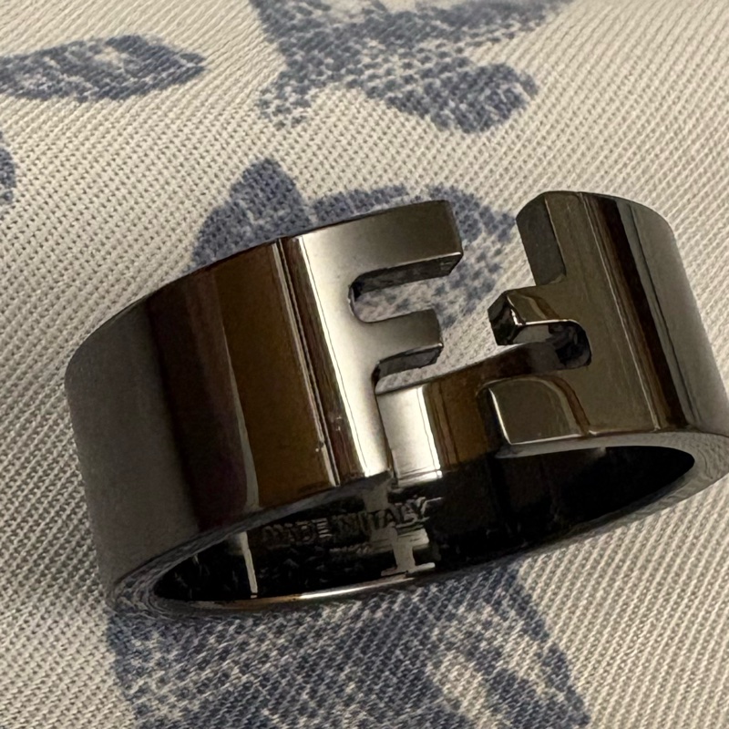Fendi 戒指 雙F logo 鏤空 近全新 僅專櫃半價-9