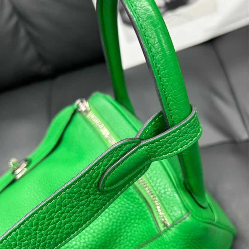 🌈Hermes💚Lindy 30💚竹子綠色銀扣🌈98新🌟TC皮🌟愛馬仕🌟-2