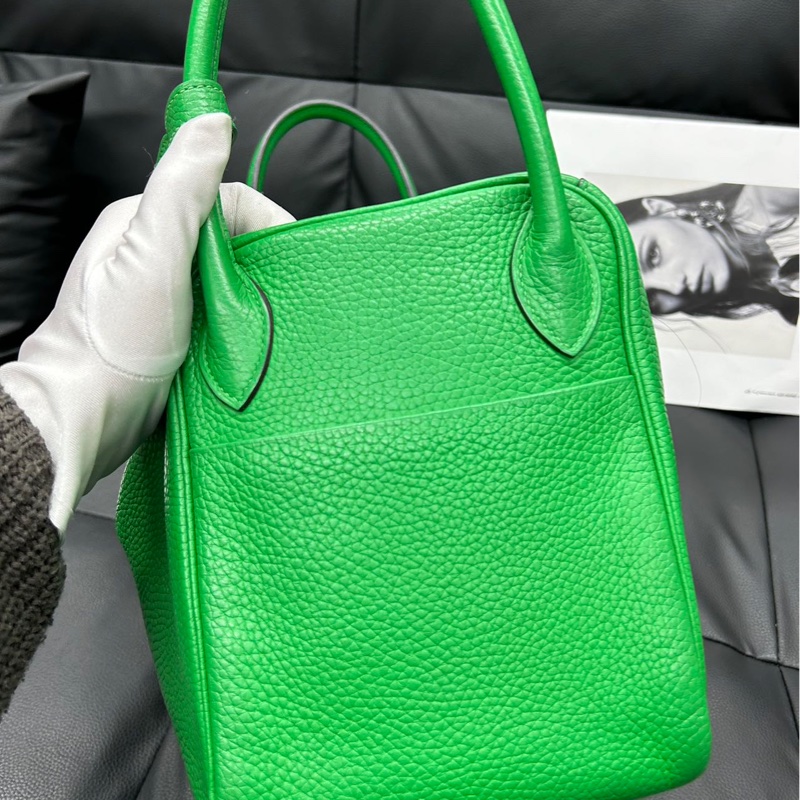 🌈Hermes💚Lindy 30💚竹子綠色銀扣🌈98新🌟TC皮🌟愛馬仕🌟-5