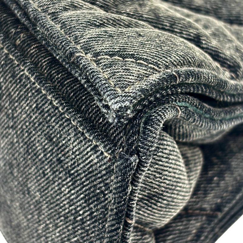 黑色 牛仔布 Crush 肩背包【BALENCIAGA 巴黎世家】 716393-10