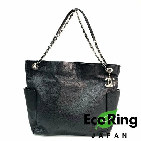 △ Chanel 香奈兒 Black Caviar Skin Silver Tone Metal Chain Tote Bag No.19 A94033 黑色粒紋小牛皮銀色金屬托特袋No.19 - 257023829