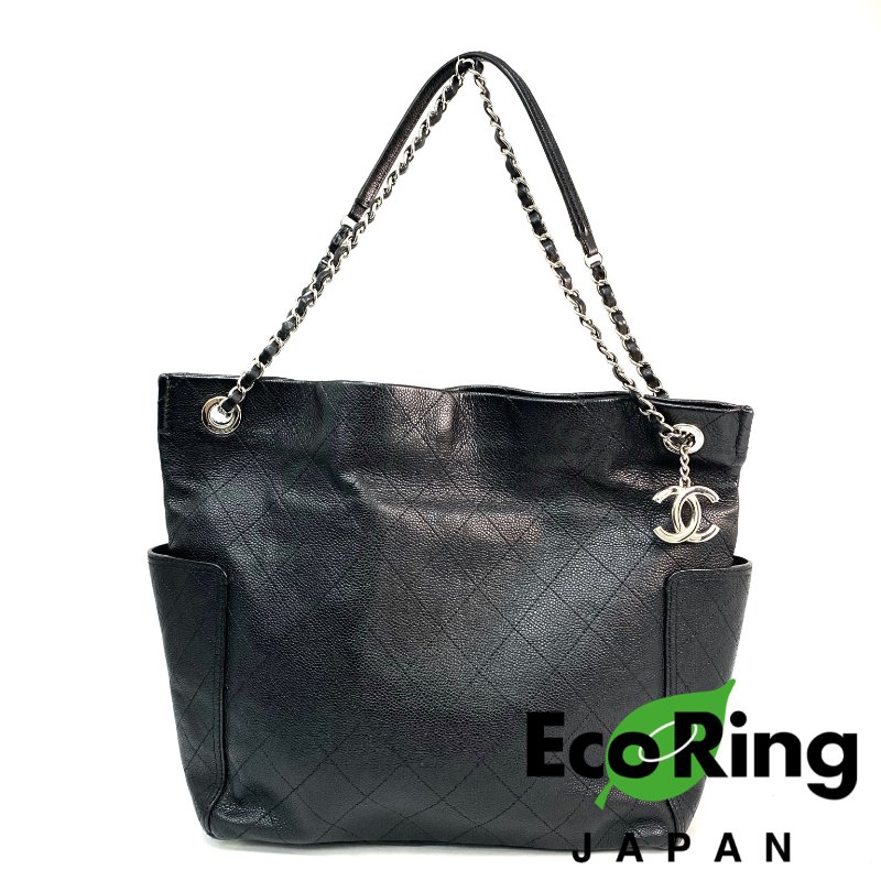 △ Chanel 香奈兒 Black Caviar Skin Silver Tone Metal Chain Tote Bag No.19 A94033 黑色粒紋小牛皮銀色金屬托特袋No.19 - 257023829-0