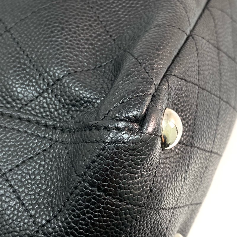 △ Chanel 香奈兒 Black Caviar Skin Silver Tone Metal Chain Tote Bag No.19 A94033 黑色粒紋小牛皮銀色金屬托特袋No.19 - 257023829-5