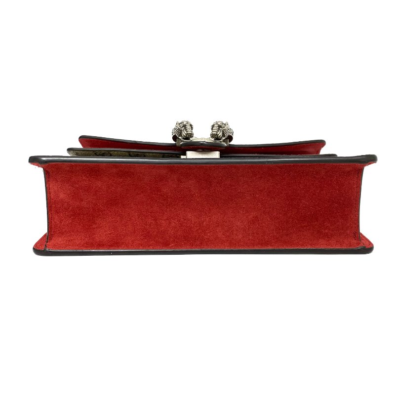 △ Gucci 古馳 Beige And Red Coated Canvas Suede Dionysus Chain Shoulder Bag 499623 淺褐色和紅色塗層帆布和麂皮鎖鏈肩背袋 - 257026165-5