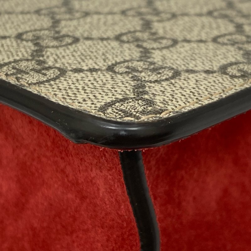 △ Gucci 古馳 Beige And Red Coated Canvas Suede Dionysus Chain Shoulder Bag 499623 淺褐色和紅色塗層帆布和麂皮鎖鏈肩背袋 - 257026165-11