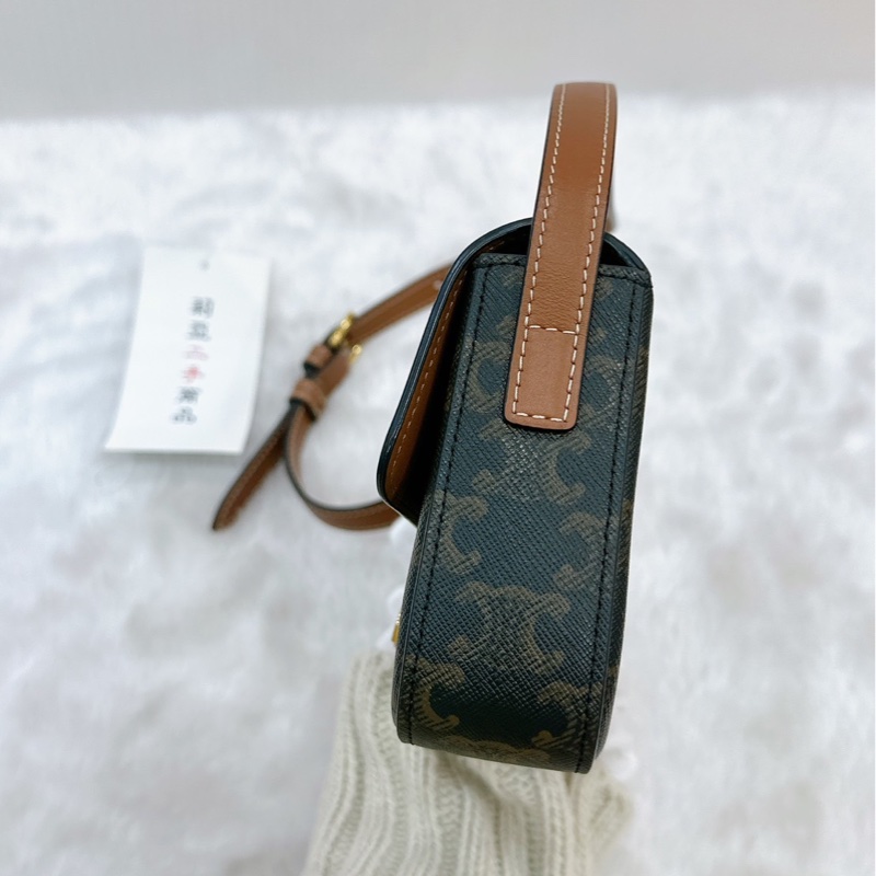 莉亞精品♡ Celine 凱旋門老花腋下包 二手-6