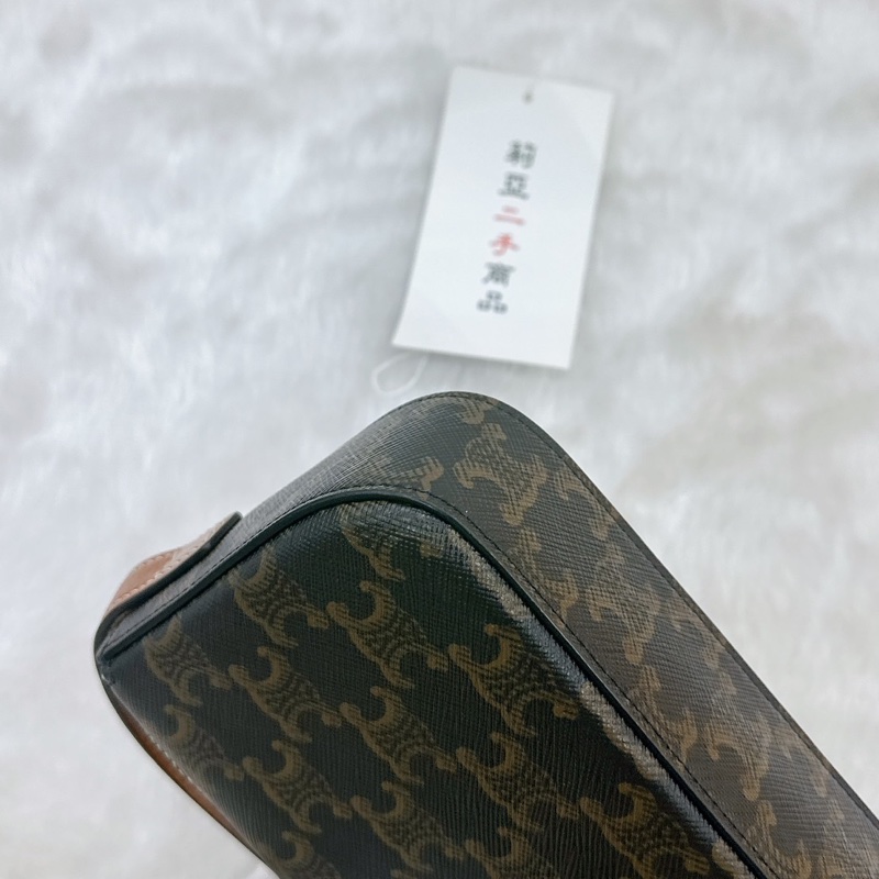 莉亞精品♡ Celine 凱旋門老花腋下包 二手-8