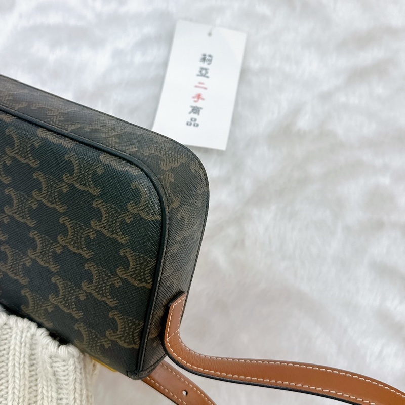莉亞精品♡ Celine 凱旋門老花腋下包 二手-9