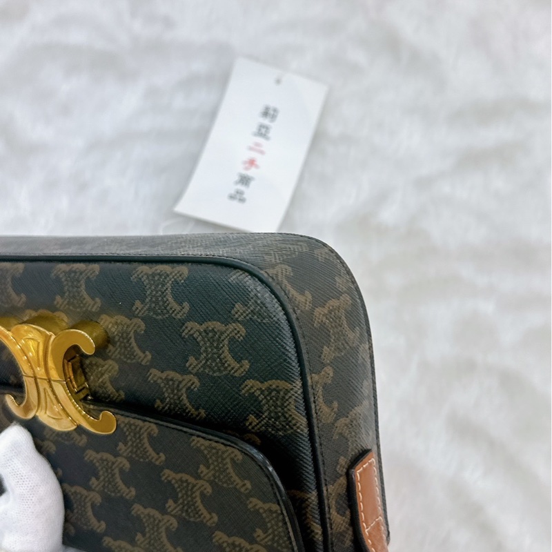 莉亞精品♡ Celine 凱旋門老花腋下包 二手-11